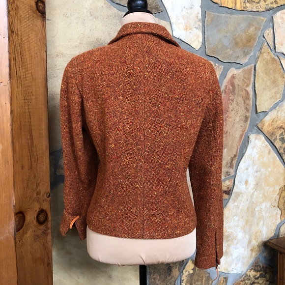 LIZ CLAIBORNE Vintage Wool Blend Suede Trim Jacket (S) - Picture 5 of 17